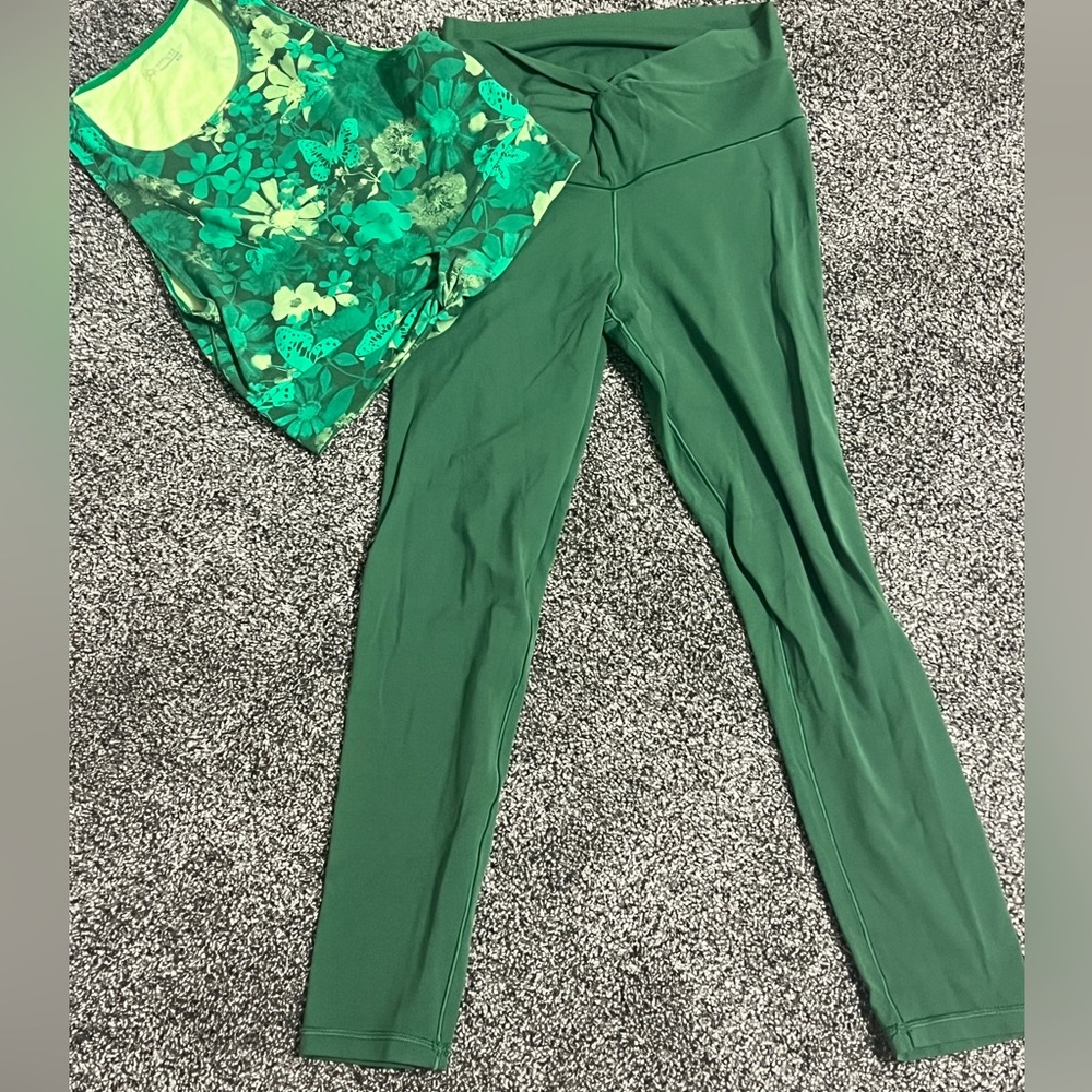 AE Offline twist leggings and crop bra set
